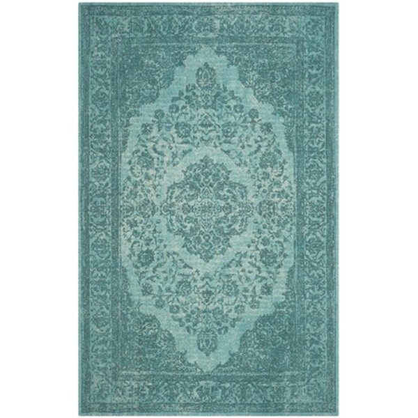 Safavieh Classic Vintage Power Loomed Rectangle Rug- Aqua- 4 x 6 ft. CLV121E-4 - main